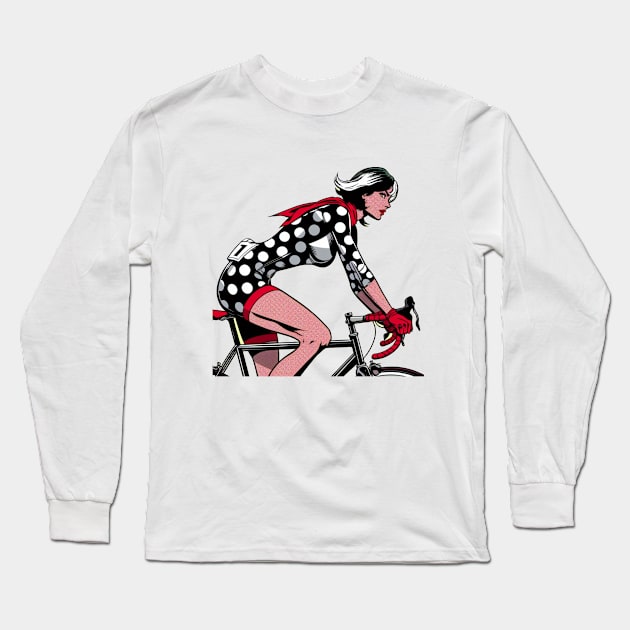 Cruella cycling Long Sleeve T-Shirt by p3p3ncil